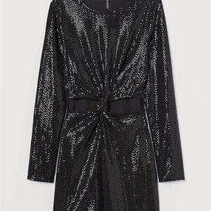 CUT-OUT DRESS IN BLACK IN MEDIUM BY H&M